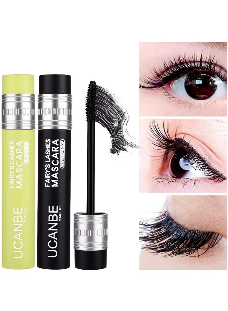 UCANBE 2 Piece Mascara Set Volumizing Curl and Waterproof Lengthening Smudge Proof Formula - Image 1