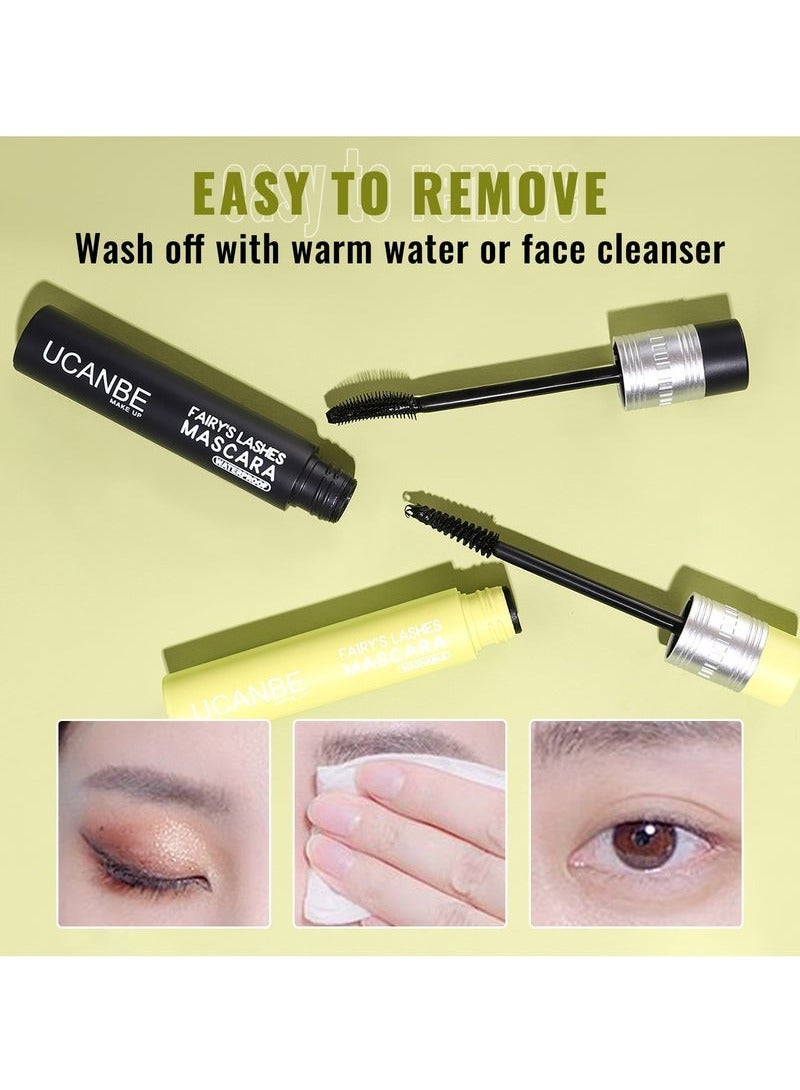 UCANBE 2 Piece Mascara Set Volumizing Curl and Waterproof Lengthening Smudge Proof Formula - Image 3