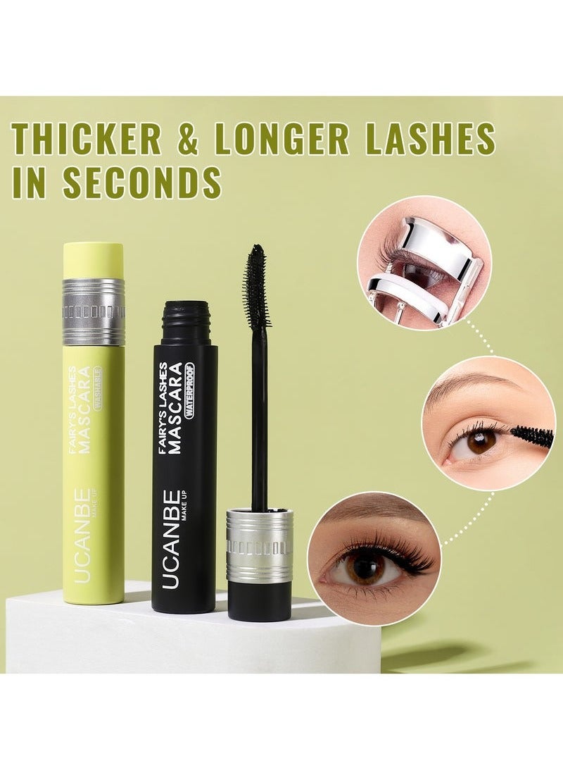 UCANBE 2 Piece Mascara Set Volumizing Curl and Waterproof Lengthening Smudge Proof Formula - Image 5