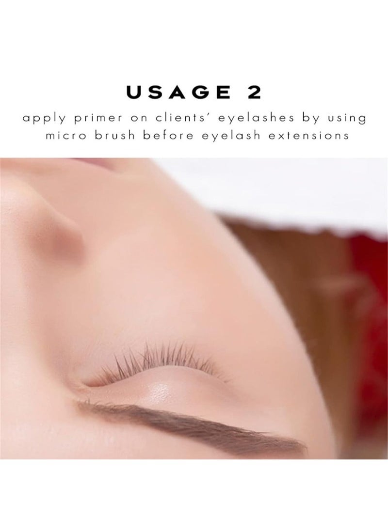 Eyelash Extension Glue Lash Primer 15 ml/Pre-Treatment for Semi Permanent Eyelash/Easily Removes Proteins and Oils/Oil Free/Longer Extension Retention (Transparent)