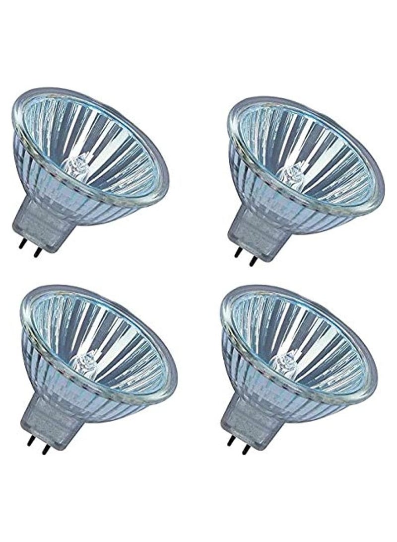 Osram Osram Circular Dimmable Long Lasting Lifespan Illumination Entrance, Kitchen,Restaurents Track & Recessed Halogen Bulb Pack Of 4 12V 50W Mr16 Yellow  - Image 1