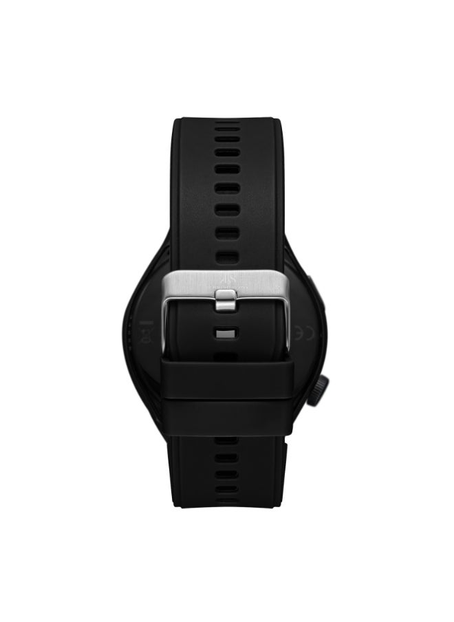 KENNETH SCOTT - Unisex Smart Display Watch With Black & Brown Leather & Silicone Strap - KG10X-XSBBD - Image 1