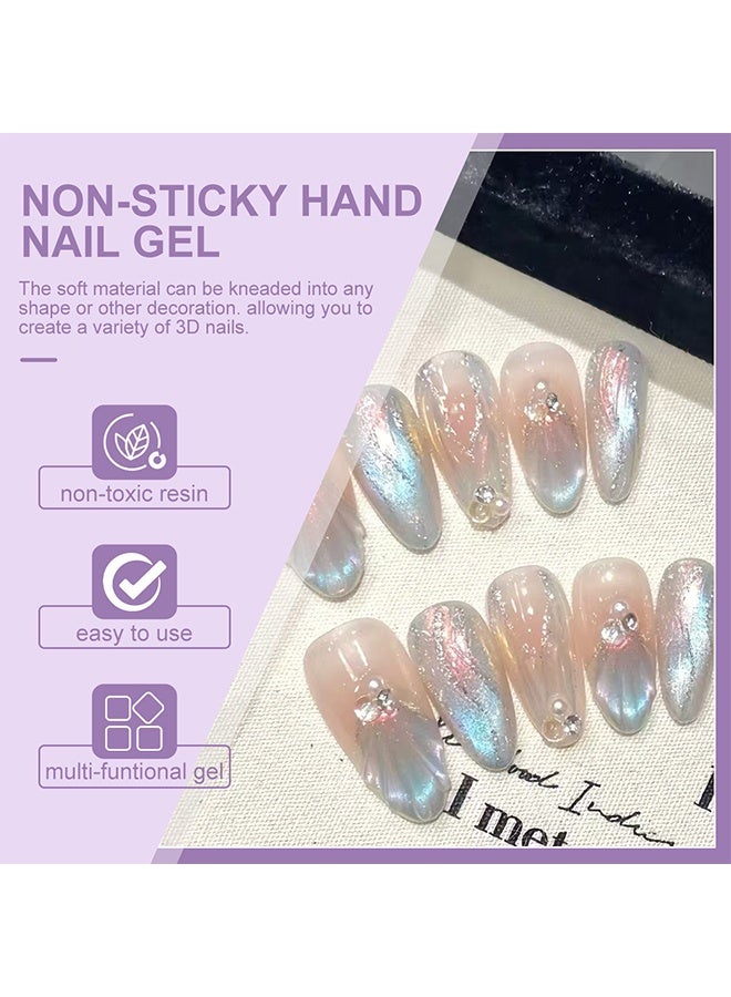LIMEGIRL Non Stick Hand Carve Patterns Gel, Non-sticky Aurora Extended Glue, Malleable Glue for Shaping, Phototherapy Nail Polish, Acrylic Nail Glue 5g - Image 3