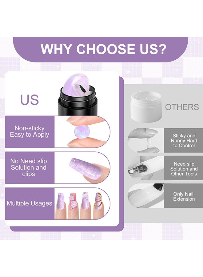 LIMEGIRL Non Stick Hand Carve Patterns Gel, Non-sticky Aurora Extended Glue, Malleable Glue for Shaping, Phototherapy Nail Polish, Acrylic Nail Glue 5g - Image 4