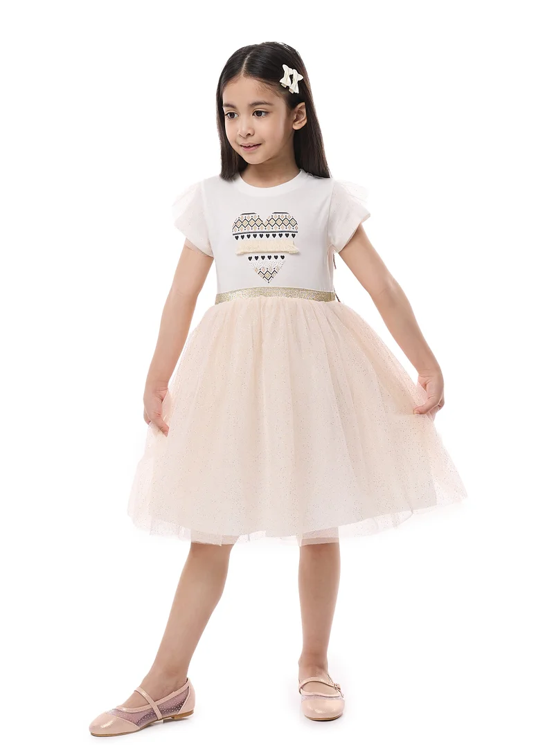 victor and jane Heart Embellished Dress