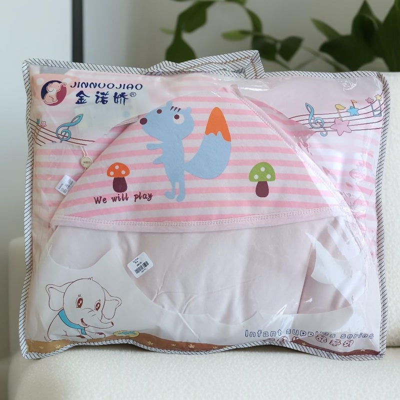 Cuteably Baby Supersoft Bedding Sleeping Bag with Hat, Newborn to 2 Years, Cotton, with Dori Closure(100 * 100 Cm) (Pink) - Image 3