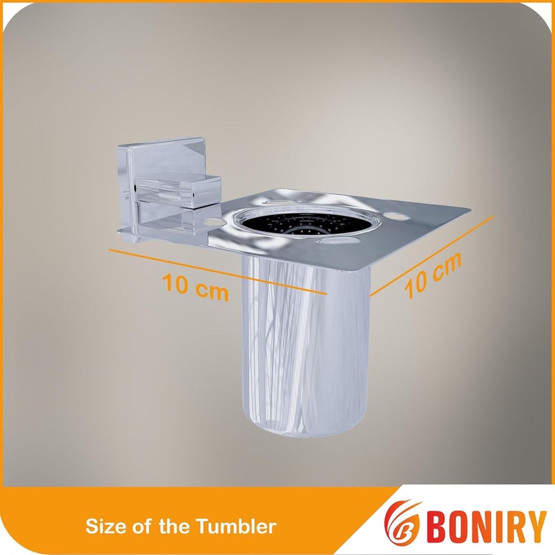 Boniry 1 Pcs Stainless Steel Tumbler Holder Bathroom Accessories Toothbrush Holder Bathroom Organiser Tumbler Holder - Image 2