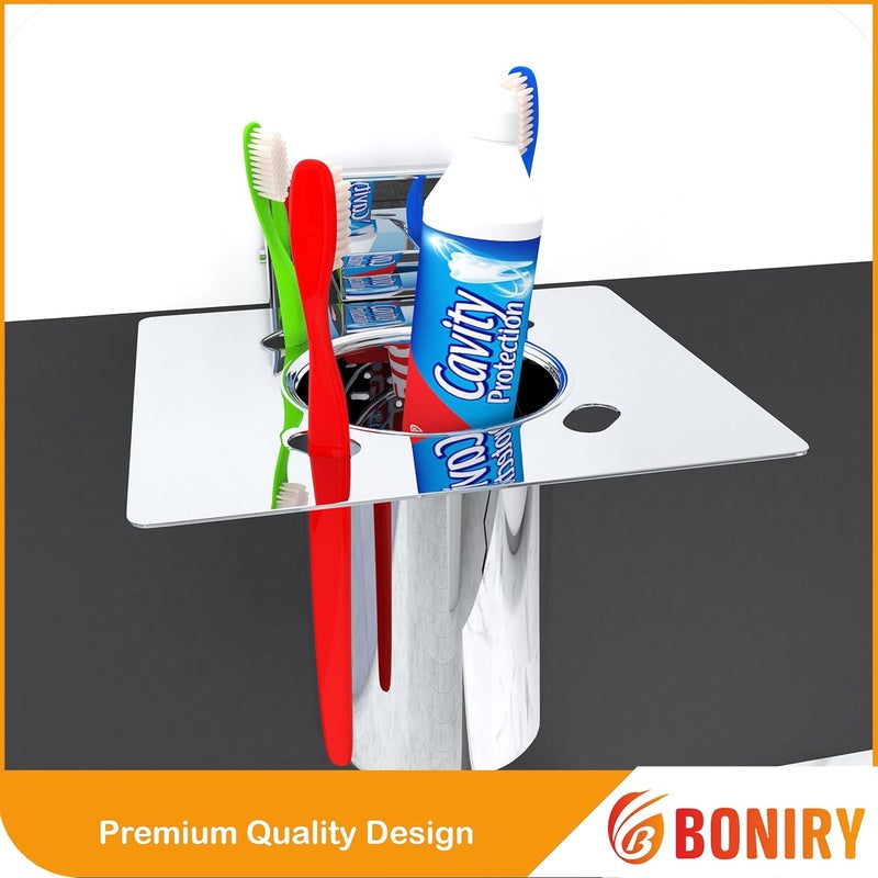 Boniry 1 Pcs Stainless Steel Tumbler Holder Bathroom Accessories Toothbrush Holder Bathroom Organiser Tumbler Holder - Image 5