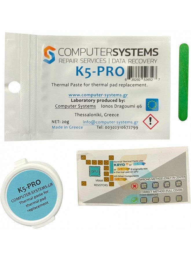 K5 Pro Viscous Thermal Paste For Thermal Pad Replacement 20G (Apple Imac, Sony Ps4 And Ps3, Xbox, Acer Aspire Etc)  - Image 5