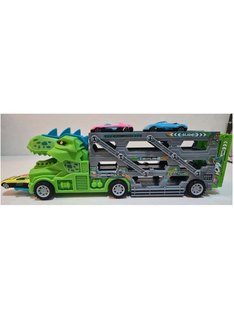 BIG DINOSAUR TRUCK/4SMALL CARS - Image 1