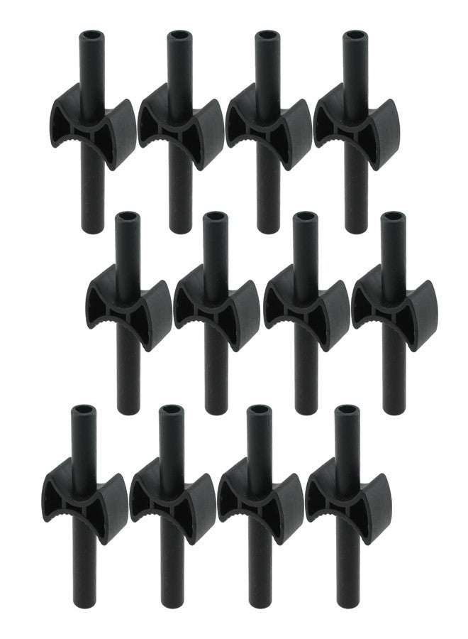 SQXBK 12PCS 66x33x8mm Trampoline Plastic Safety Enclosure Replacement Part Black Cross Trampoline Enclosure Gap Spacer Suitable for Trampoline Enclosure Post Connection - Image 1