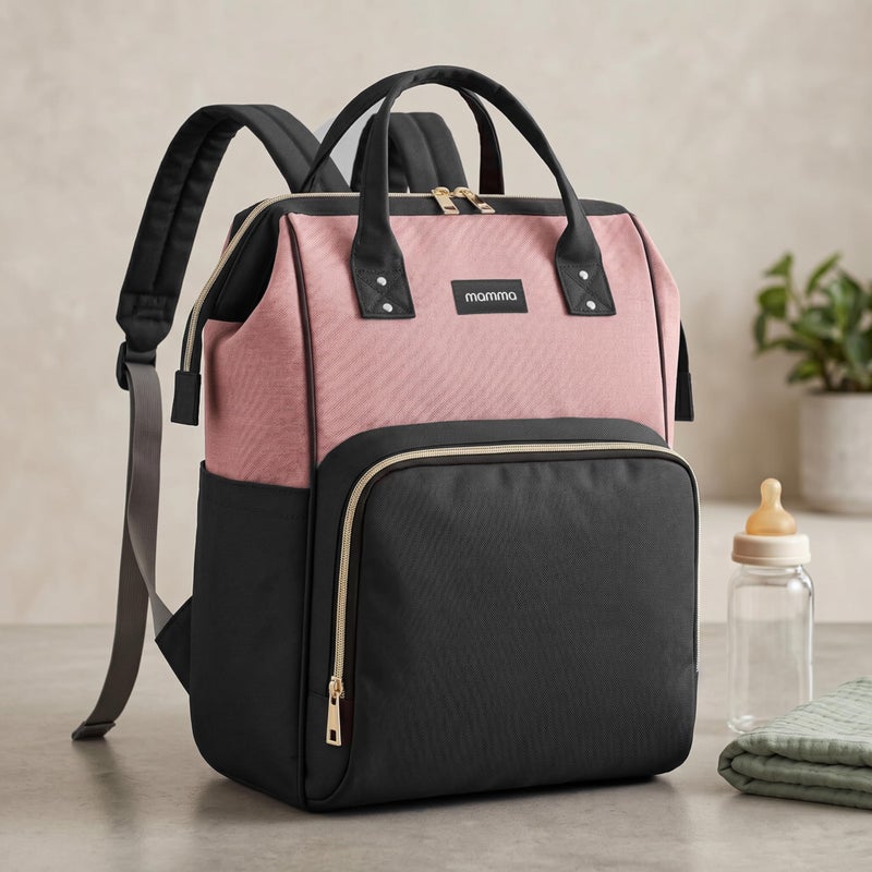 MAMMA Diaper Bag for Mothers for Travel, Baby Bag for Mother Travel, Hospital Bag for Delivery Women, Baby Diaper Bag for Mom, 12 Pockets Diaper Bags for Mothers with 9 Months Warranty - Image 5