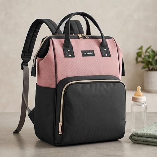 MAMMA Diaper Bag for Mothers for Travel, Baby Bag for Mother Travel, Hospital Bag for Delivery Women, Baby Diaper Bag for Mom, 12 Pockets Diaper Bags for Mothers with 9 Months Warranty - Image 1
