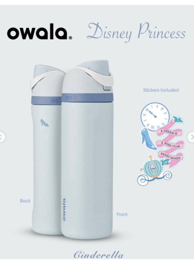 أميرة أوالا ديزني سندريلا 24 أوز زجاجة مياه فريسب من الفولاذ المقاوم للصدأ نيو - Image 1