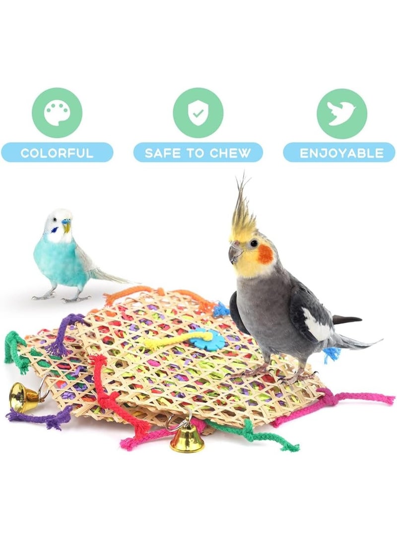 Sylqvxh Azonee Bird Parrot Toys, 2 Pack Hanging Foraging Shredder Toy, Seagrass Wall Toy for Small & Medium Birds - Conure, Cockatiel, Parrotlet, Lovebird, Budgie - Image 5