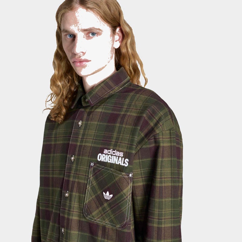 adidas Originals ORIGINALS FLANNEL LONG SLEEVE WORK SHIRT - Image 5