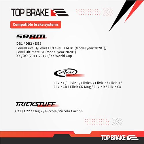 Top Brake Disc Bike Brake Pads for Sram Level T,TL, Level Ultimate B1, Avid Elixir 1 3 5 7 9 R ER CR Mag Sram XX,X0,XXWC DB1,3,5 - Image 3