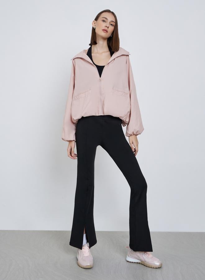 Styli Pink Regular Fit Hooded Bomber Jacket - Image 2