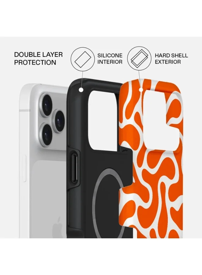 موبكوس جراب Mobcos Fluid Sunset Premium لهاتف iPhone 17 Pro Max، متوافق مع غطاء صلب مزدوج الطبقات مع حماية من السيليكون - غطاء مقاوم للخدوش والصدمات