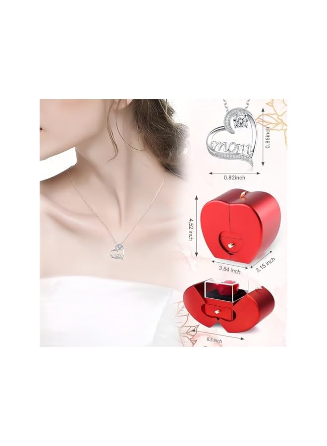 The Bros Preserved Rose with Love You Mom and Greeting Card, Forever Rose Gifts for Mother's Day, Mom's Birthday, Anniversary, Thanksgiving for Her, Mom, Wife, Grandma - Image 2