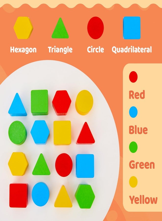 Amviner Wooden Puzzle Board for Seniors with Dementia, Color Shape Number Match - Image 3