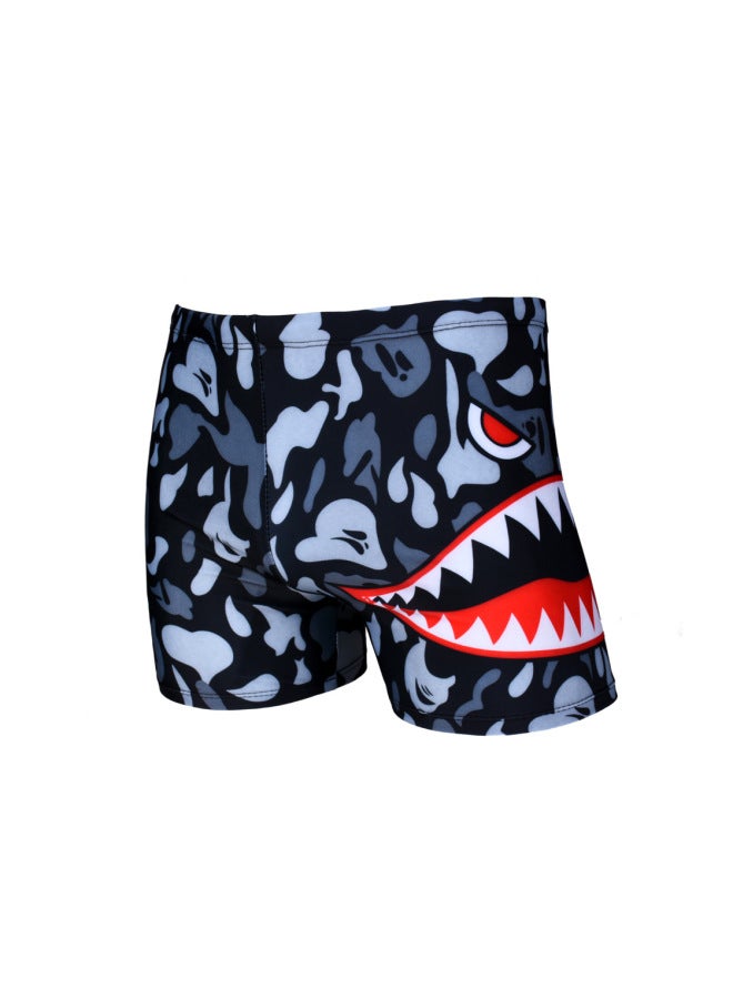 Generic Men's Swimming Trunks Quick-drying Boxer Large Size Anti-embarrassment Shorts Men's Clothing Swimwear Equipment Beach Swimming Trunks For Men-Color:Shark Camouflage Swim Trunks-Size:Average Size [Suggested 2-foot 33.33 Cm-66.67 Cm 6]]  - Image 1