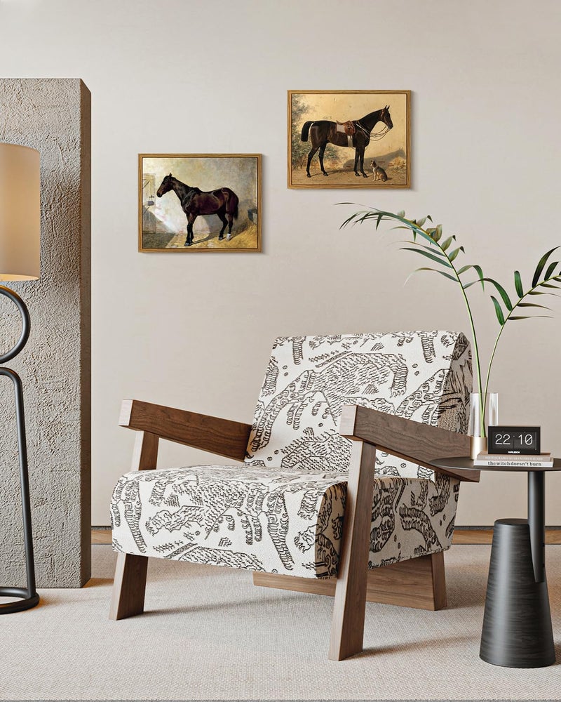 ARPEOTCY Framed Canvas Horse Wall Art, Horse and Dog Art Print for Home Decor, Rustic Farmhouse Country Shelf Wall Decor for Living Room, Bedroom, Bathroom, Office Aesthetic, 8x10 inch - Image 4