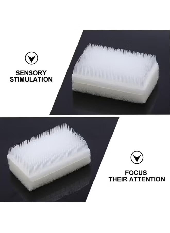 2 Pack Sensory Brushing Therapy Brushes, Adult & Newborn, White, for Deep Pressure & Soothing - Image 4