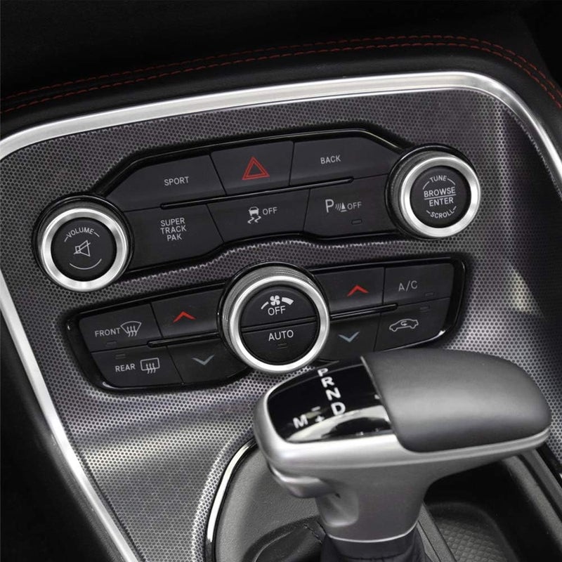Keptrim AC Knobs Air Conditioner Switch Button for 2015-2020 Dodge Challenger Charger Chrysler 300 300s, for 2013-2018 Ram, Silver Aluminum, 3pcs - Image 5