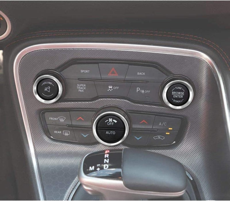 Keptrim AC Knobs Air Conditioner Switch Button for 2015-2020 Dodge Challenger Charger Chrysler 300 300s, for 2013-2018 Ram, Silver Aluminum, 3pcs - Image 3