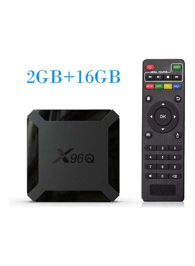 Tv Box Android X96Q Allwinner H313 Quad Core 4K Smart Android Tv 2.4G Wifi X96 Q 2G Ram -16G Rom Black - Image 1