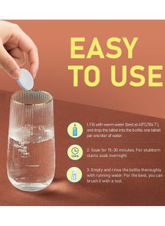 APPTRIN 18pcs Water Bottle Cleaning Tablets Removes Stubborn Stains Odors Limescale for Coffee Cup Mug Glasses Stainless Steel Cup Kettle Hydration Bladder  - Image 4