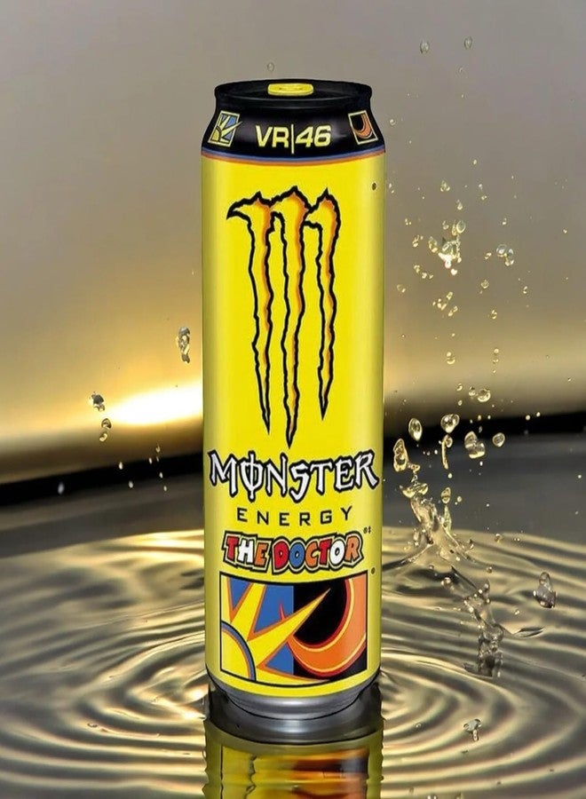 Monster Energy The Doctor VR/46 By Cougar, 500ml By Cougar (Pack of 6 Cans) | Premium Energy Drink with Citrus Flavor | Zero Fat, High Energy Boost | Ideal for Workouts, Gaming & Sports Edition (Imported-USA) - Image 5