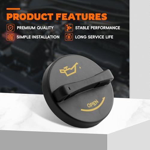 GoaMotors غطاء تعبئة زيت المحرك من GoaMotors لهيونداي 26510-26611 متوافق مع كيا فورت وسول وسپورتيج وريو وأكسنت وجينيسيس وسوناتا وأزيرا وإلنترا #26510-26610 - Image 3