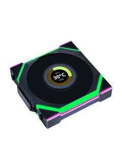 LIAN LI UNI FAN SL Wireless (Black) – L-Wireless Sync, UNIFAN Interlocking System, LED & LCD Versions (Mixable), Two Light Zones, Full Software Control via L-Connect 3, Optimized for Airflow & Noise, Easy Cable Management, RGB Lighting, High Static Pressure, PWM Fan Speed Control, High Durability, Ideal for PC Case Cooling – 3-Pack | G99.12SL1W3B.00  - Image 1