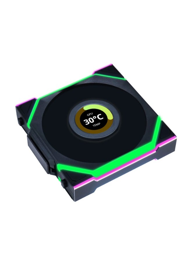 LIAN LI - UNI FAN SL Wireless (Black) – L-Wireless Sync, UNIFAN Interlocking System, LED & LCD Versions (Mixable), Two Light Zones, Full Software Control via L-Connect 3, Optimized for Airflow & Noise, Easy Cable Management, RGB Lighting, High Static Pressure, PWM Fan Speed Control, High Durability, Ideal for PC Case Cooling – 3-Pack | G99.12SL1W3B.00 - Image 1