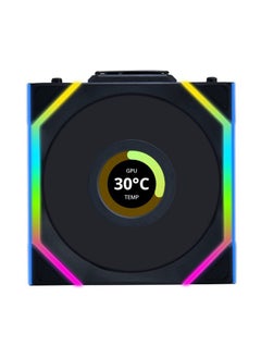LIAN LI UNI FAN SL Wireless (Black) – L-Wireless Sync, UNIFAN Interlocking System, LED & LCD Versions (Mixable), Two Light Zones, Full Software Control via L-Connect 3, Optimized for Airflow & Noise, Easy Cable Management, RGB Lighting, High Static Pressure, PWM Fan Speed Control, High Durability, Ideal for PC Case Cooling – 3-Pack | G99.12SL1W3B.00  - Image 2