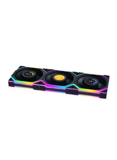 LIAN LI UNI FAN SL Wireless (Black) – L-Wireless Sync, UNIFAN Interlocking System, LED & LCD Versions (Mixable), Two Light Zones, Full Software Control via L-Connect 3, Optimized for Airflow & Noise, Easy Cable Management, RGB Lighting, High Static Pressure, PWM Fan Speed Control, High Durability, Ideal for PC Case Cooling – 3-Pack | G99.12SL1W3B.00  - Image 3