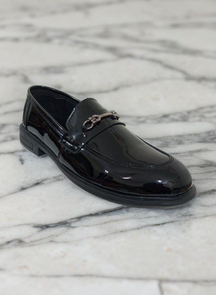 MLR Original Black MLR Shiny Classic Shoes with Rubber Sole - Image 5