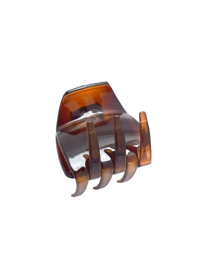 Parcelona - French Neo Classic Medium Covered Spring Celluloid Six Teeth Shell Hair Claw Approx 1 1/2 Inches - Image 1