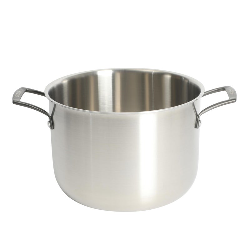 Babish 8 Quart Tri-Ply Stainless Steel Stock Pot with Glass Lid & Black Handles â€“ Dutch Oven, Oven Safe, Dishwasher Safe - Image 5