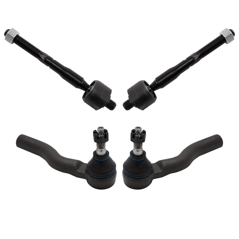TRQ Front Inner and Outer Tie Rod Set Compatible with 20102012 Ford Fusion 20112012 Lincoln MKZ 20102011 Mercury Milan