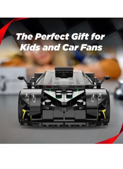 RASTAR Officially Licensed 1:28 Scale Pagani Zonda R Model Building Kit – 387 Piece Pagani Zonda R Vehicle Collectible Construction Bricks Diy Stem Gift Set for Kids and Adults - Black  - Image 4