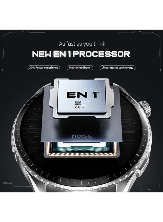 Noise Origin Smart Watch Smoothest UI Experience (New Nebula UI) & EN 1 Processor, 1.46" ApexVision AMOLED Display, Stainless Steel, Contour-Cut Design, Fitness Age, Fast Charging (Classic Brown) - Image 2