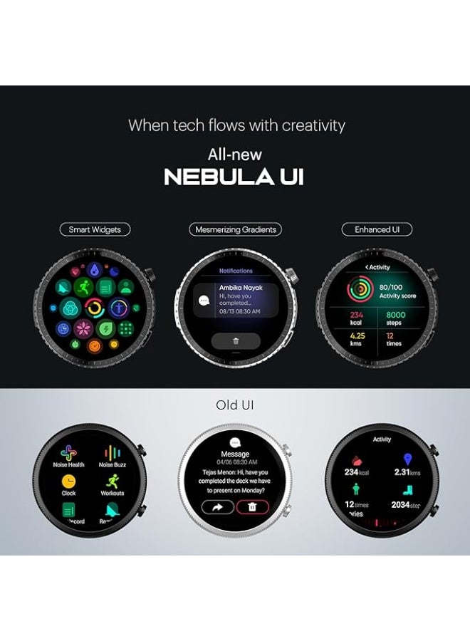 Noise Origin Smart Watch Smoothest UI Experience (New Nebula UI) & EN 1 Processor, 1.46" ApexVision AMOLED Display, Stainless Steel, Contour-Cut Design, Fitness Age, Fast Charging (Classic Brown) - Image 3