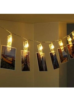 Coolkart Coolkart 1 Pcs Yellow Color 10 Photo Clip String Lights for Indoor Outdoor Decoration for Party Birthday Christmas Valentine Gift Home Decoration Light Made in India  - Image 1