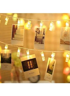 Coolkart Coolkart 1 Pcs Yellow Color 10 Photo Clip String Lights for Indoor Outdoor Decoration for Party Birthday Christmas Valentine Gift Home Decoration Light Made in India  - Image 2