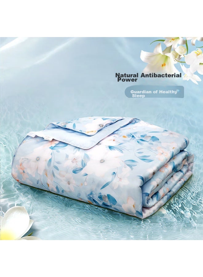 Fuanna Silk Quilt, 100% Mulberry Silk, Summer Cool Quilt, 60s Tencel, Washable Air Conditioning Quilt, Single Person, 4.6 Jin, 203×229cm - Image 3