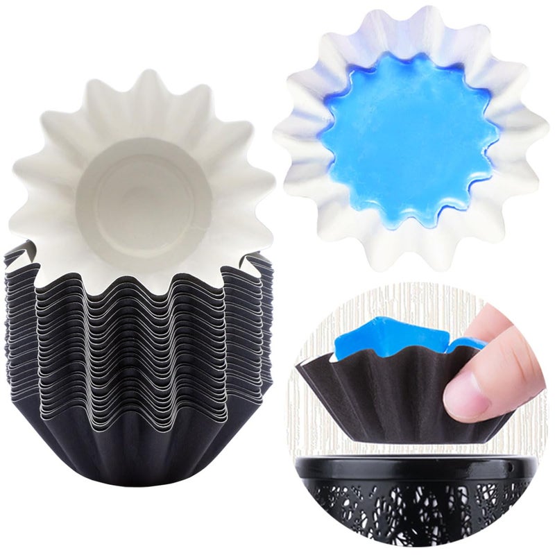 FANDOL Wax Melt Warmer Liners Reusable  Leakproof Candle Warmer Liners Wax Tray for Scented WaxElectric Wax Warmers Plug in Warmers Candle WarmerWax Melter and Wax BurnerBlack 25pcs