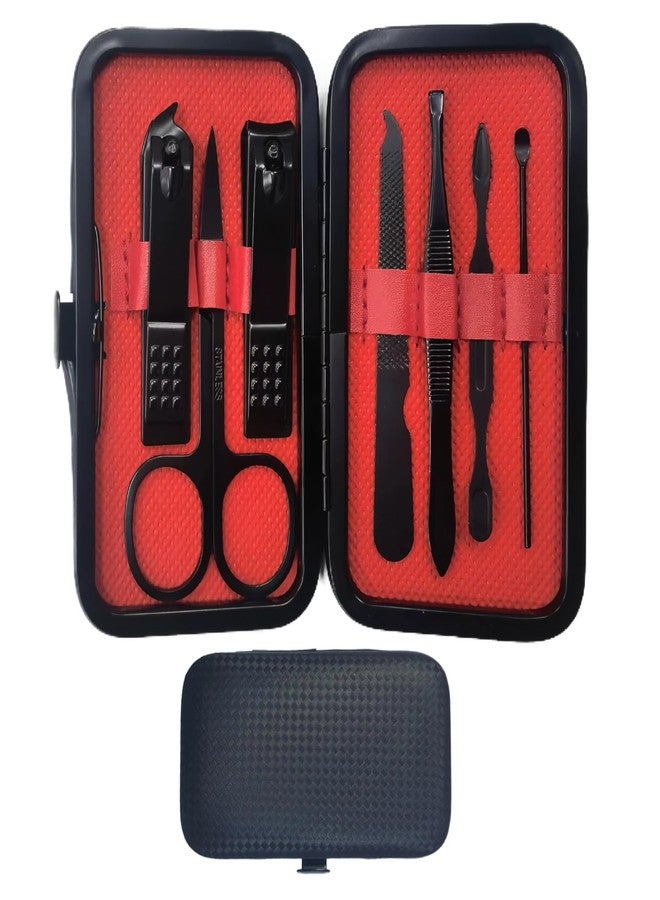 UMEINAC TECH 7 in 1 Manicure Set - Nail Clipper Set, Stainless Steel, Black - Image 1
